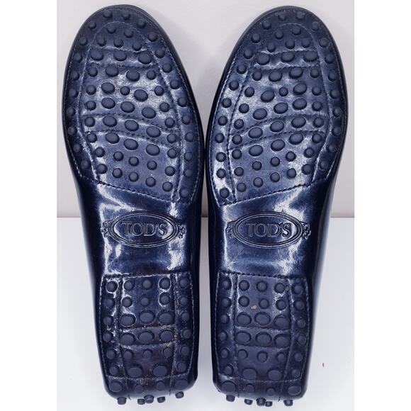 TOD'S Gommino Black Patent Leather Driving Shoes Penny Loafers Women's 36/US6 - Picture 12 of 16